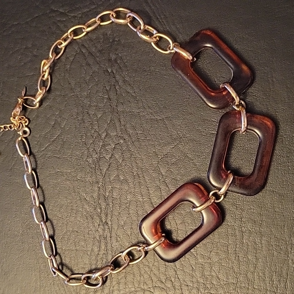 Avon, Kenneth Jay Lane, NWT, 1980s topaz and gold choker